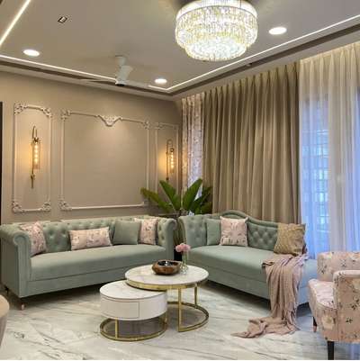 Ceiling, Furniture, Lighting, Living Designs by Contractor Sahil Mittal, Jaipur | Kolo