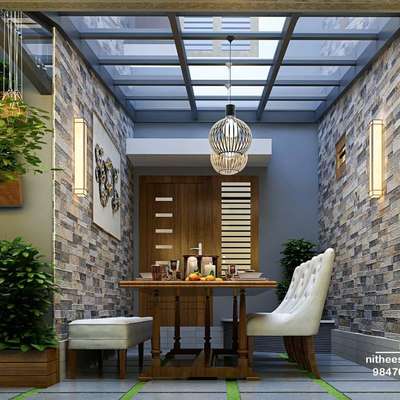 Dining, Wall, Ceiling Designs by Interior Designer Nitheesh TP, Ernakulam | Kolo