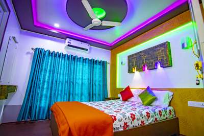 Bedroom, Lighting, Furniture, Wall Designs by Interior Designer Shijin Ansari, Alappuzha | Kolo