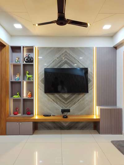 Lighting, Living, Storage Designs by Interior Designer Narveer Yadav, Faridabad | Kolo