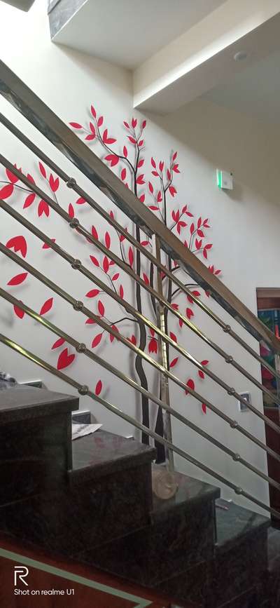 Wall, Staircase Designs by Painting Works muhammed anwar, Malappuram | Kolo