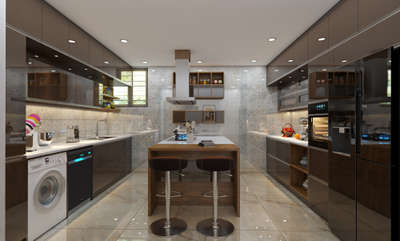 Kitchen, Lighting, Storage, Furniture Designs by Interior Designer JOBY GEORGE, Ernakulam | Kolo