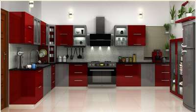 Kitchen, Lighting, Storage Designs by Carpenter Mohan Das, Palakkad | Kolo