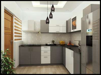 Kitchen, Storage Designs by Architect My Home Builders, Kannur | Kolo