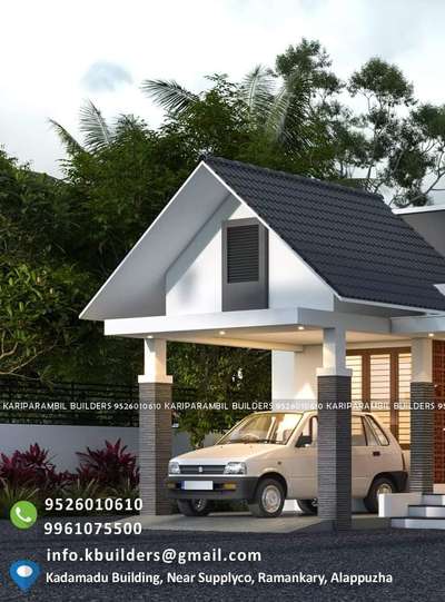 Exterior Designs by Contractor Kariparambil Builders, Alappuzha | Kolo
