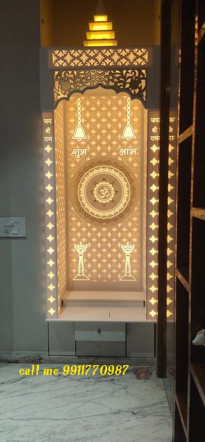 Lighting, Prayer Room, Storage, Flooring Designs by 3D & CAD firoj khan, Ghaziabad | Kolo