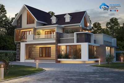 Exterior, Lighting Designs by Architect Sky Builders Kattappana, Idukki | Kolo