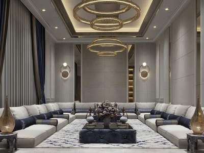 Ceiling, Living, Lighting, Furniture Designs by Interior Designer Amit Sharma, Delhi | Kolo