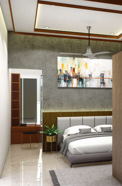 Ceiling, Furniture, Storage, Bedroom, Wall Designs by Architect SPATIALUX  DESIGNS, Kollam | Kolo