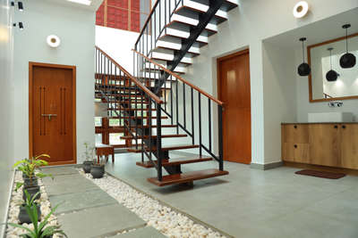 Dining, Flooring, Home Decor, Staircase, Door Designs by Architect Akshay  Chandran, Kollam | Kolo