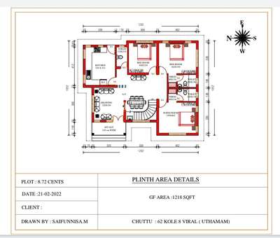 Plans Designs by Civil Engineer SAIFUNNISA  M, Ernakulam | Kolo