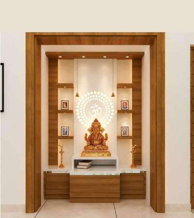Prayer Room, Lighting, Storage Designs by Carpenter Vinod K, Palakkad | Kolo