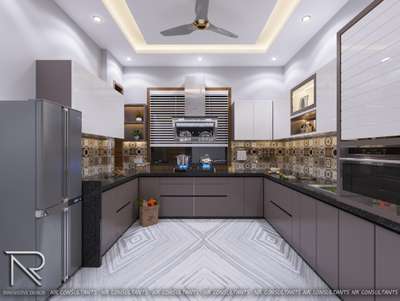 Ceiling, Kitchen, Lighting, Storage Designs by Architect Mahesh  kumar, Ajmer | Kolo