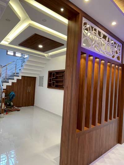 Ceiling, Lighting, Flooring, Storage, Staircase Designs by Interior Designer PS Interior  CNC Cutting , Wayanad | Kolo
