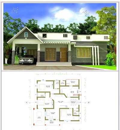 Exterior, Plans Designs by Contractor vishnu V V, Thrissur | Kolo