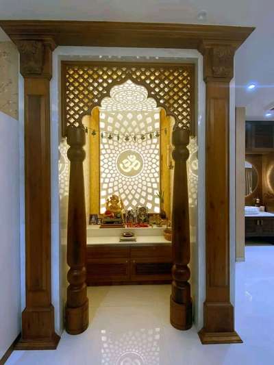 Prayer Room, Storage Designs by Contractor Royal Interiors decorator, Delhi | Kolo