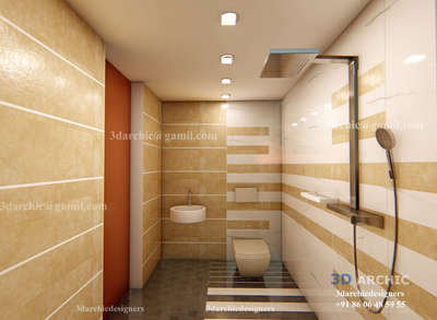 Bathroom, Wall, Lighting Designs by Architect 🦋3DArchic 𝙳𝙴𝚂𝙸𝙶𝙽𝙴𝚁𝚂🦋, Thiruvananthapuram | Kolo