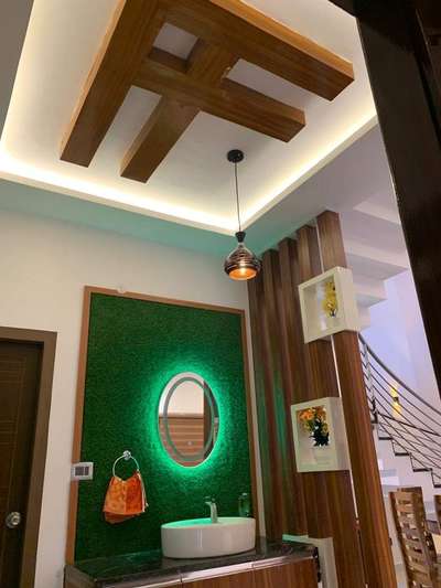 Ceiling, Dining, Lighting, Storage Designs by Electric Works Vishnu Nair, Pathanamthitta | Kolo