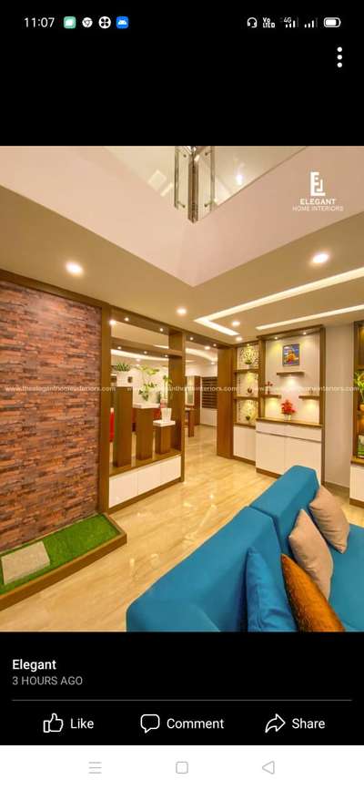 Living, Lighting, Furniture, Storage, Wall Designs by Interior Designer Aminna Sayi, Alappuzha | Kolo
