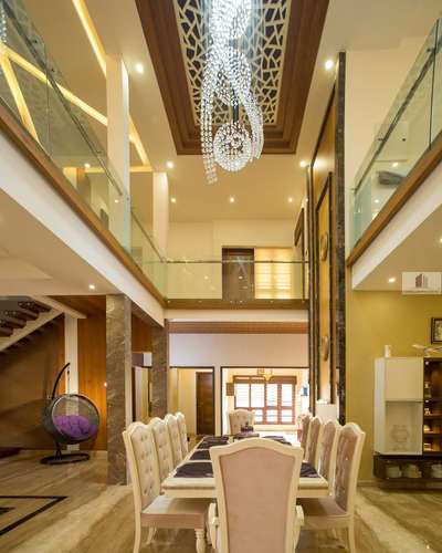 Ceiling, Dining, Furniture, Lighting, Table Designs by Architect Capellin  Projects , Kozhikode | Kolo