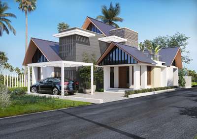 Exterior Designs by Architect Abhilash  K Sidharthan, Ernakulam | Kolo