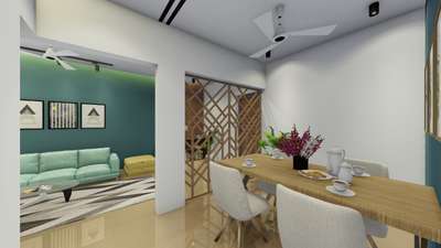 Dining, Furniture, Table, Wall Designs by Architect Athul Nath K, Malappuram | Kolo
