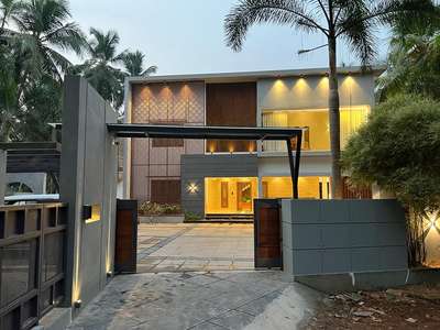 Exterior, Lighting Designs by Architect Magno Architectural  Design Studio, Malappuram | Kolo