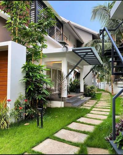 Exterior, Flooring Designs by Architect ONE 1 ARCHITECTS, Kottayam | Kolo