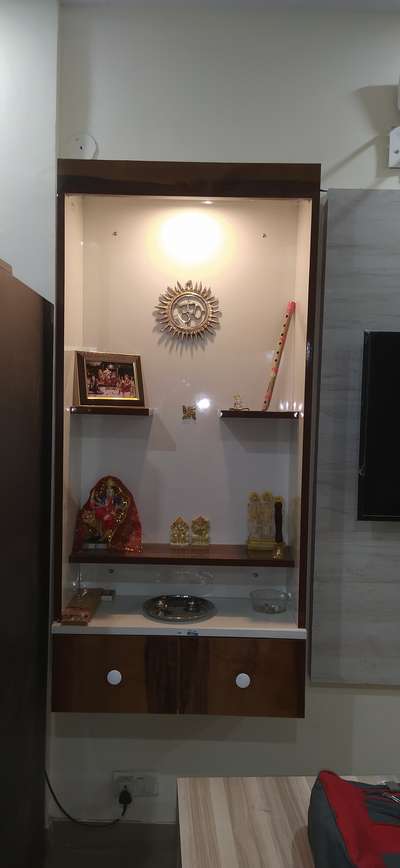 Lighting, Prayer Room, Storage Designs by Contractor Suhail S, Gautam Buddh Nagar | Kolo