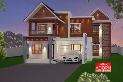 Exterior, Lighting Designs by Contractor Global Housing, Thrissur | Kolo