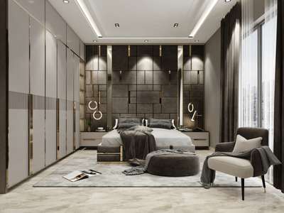 Furniture, Bedroom, Storage, Lighting, Wall Designs by Architect madan  paliwal, Ghaziabad | Kolo
