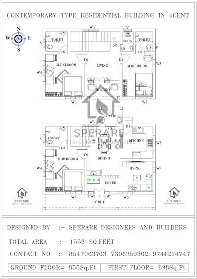 Plans Designs by Civil Engineer SPERARE  DESIGNERS , Thrissur | Kolo
