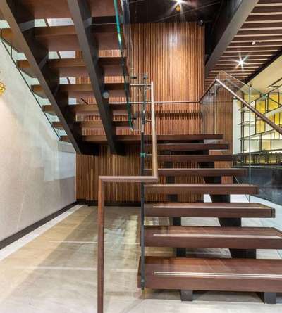 Staircase, Lighting Designs by Architect Nuhaim Nk, Malappuram | Kolo