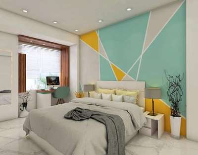 Bedroom, Furniture, Storage, Wall, Lighting Designs by Painting Works arkan khan, Gautam Buddh Nagar | Kolo