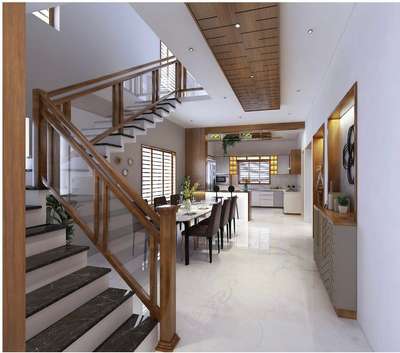 Staircase, Furniture, Dining, Table Designs by Civil Engineer Er DILEEP K KOZHIKODE, Kozhikode | Kolo