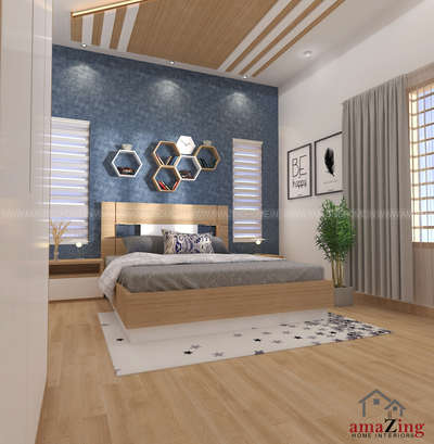 Bedroom, Furniture, Storage, Flooring Designs by Interior Designer Niju George, Alappuzha | Kolo