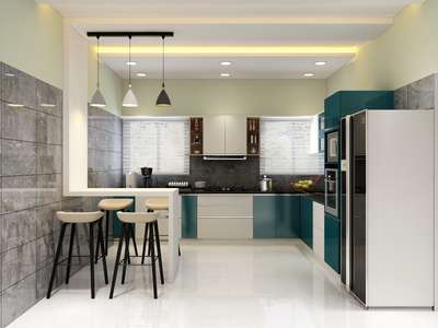 Kitchen, Lighting, Storage Designs by 3D & CAD Baiju TK, Thiruvananthapuram | Kolo