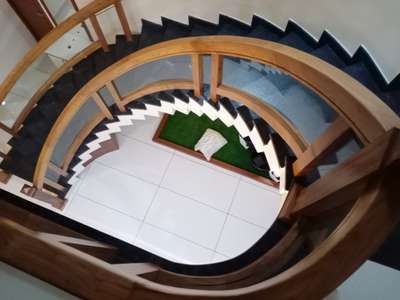 Staircase Designs by Carpenter Abdul Gafoor, Malappuram | Kolo