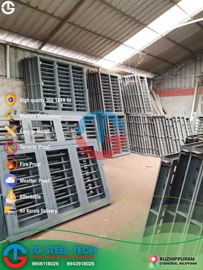 Window Designs by Building Supplies TG STEEL TECH Steel Doors And Windows, Kozhikode | Kolo