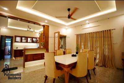 Furniture, Dining, Lighting, Table, Ceiling Designs by Contractor Toby Francise, Alappuzha | Kolo