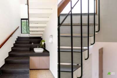 Dining, Staircase Designs by Civil Engineer Sarath Gopi, Thrissur | Kolo