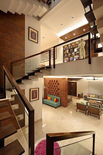 Staircase, Ceiling, Lighting Designs by Architect purushottam bhati, Jaipur | Kolo