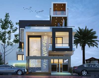 Exterior, Lighting Designs by Civil Engineer Piyush Chouhan, Indore | Kolo