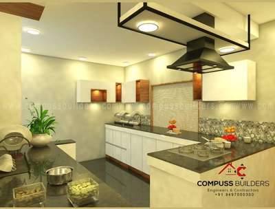 Lighting, Kitchen, Storage, Ceiling Designs by Contractor Compuss  Builders, Alappuzha | Kolo