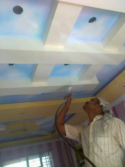 Ceiling Designs by Painting Works Narayanan Edathanattukara, Palakkad | Kolo