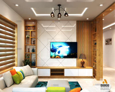 Ceiling, Furniture, Lighting, Living, Storage, Table Designs by Interior Designer Vishnu vijayan, Kannur | Kolo