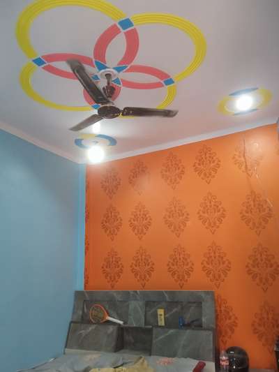 Ceiling, Furniture, Bedroom, Wall Designs by Painting Works Ram narayan Nrayan, Delhi | Kolo