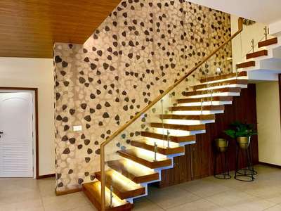 Staircase, Wall, Lighting Designs by Plumber shihab shihab mk, Thiruvananthapuram | Kolo