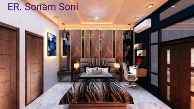 Ceiling, Furniture, Storage, Bedroom, Wall Designs by Architect Er Sonam soni, Indore | Kolo