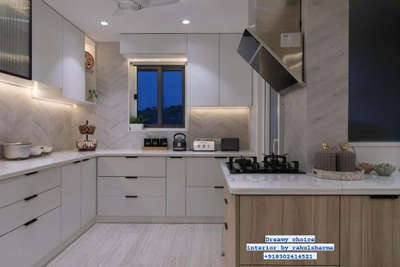 Kitchen, Lighting, Storage Designs by 3D & CAD Kartik Sharma, Sikar | Kolo